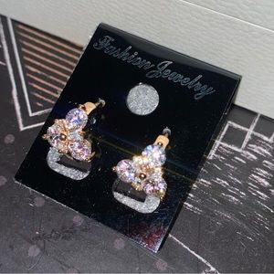 Hoop rose gold earrings